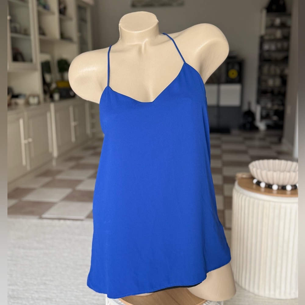 Express Blue / Black Reversible Women’s Spaghetti Strap Top